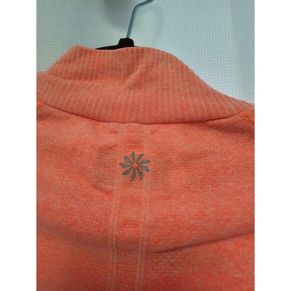 Athleta Fast Track Half Zip Orange coral size Large - Picture 7 of 10